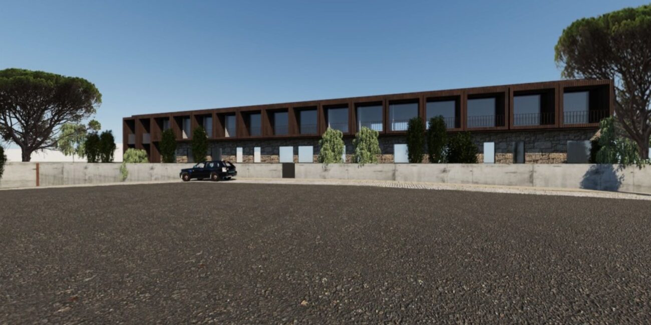 Terreno com PIP aprovado em São Pedro da Cova, Gondomar – Imagem 3D do projeto