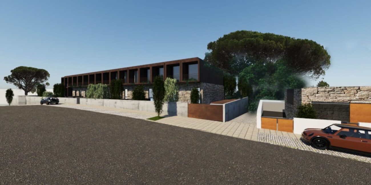 Terreno com PIP aprovado em São Pedro da Cova, Gondomar – Imagem 3D do projeto